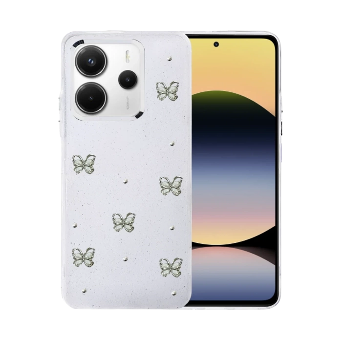 Newface Xiaomi Redmi Note 14 4G Fiyonk Desenli Kapak