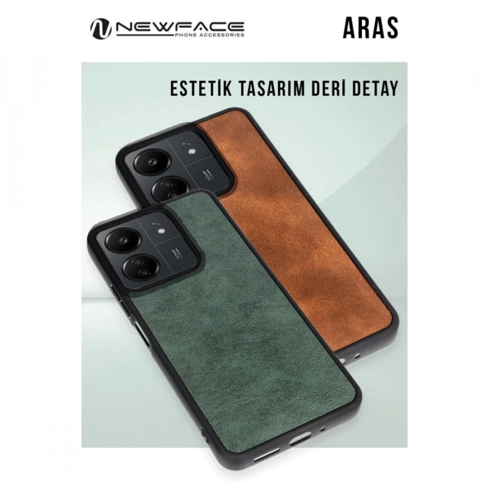 Newface Xiaomi Redmi Note 14 4G Kılıf Aras Deri Kapak