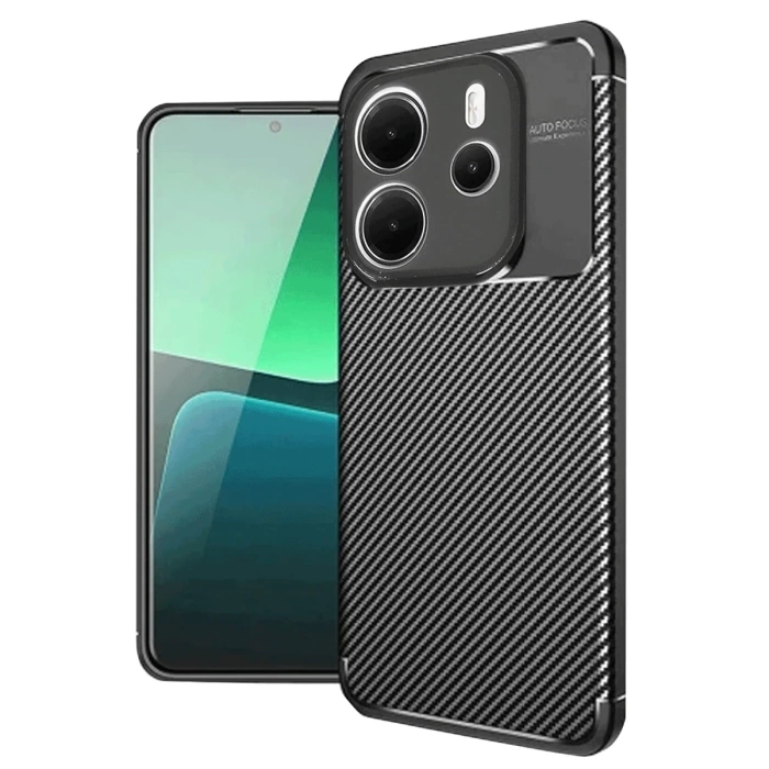 Newface Xiaomi Redmi Note 14 4G Kılıf Auto Focus Karbon Kapak