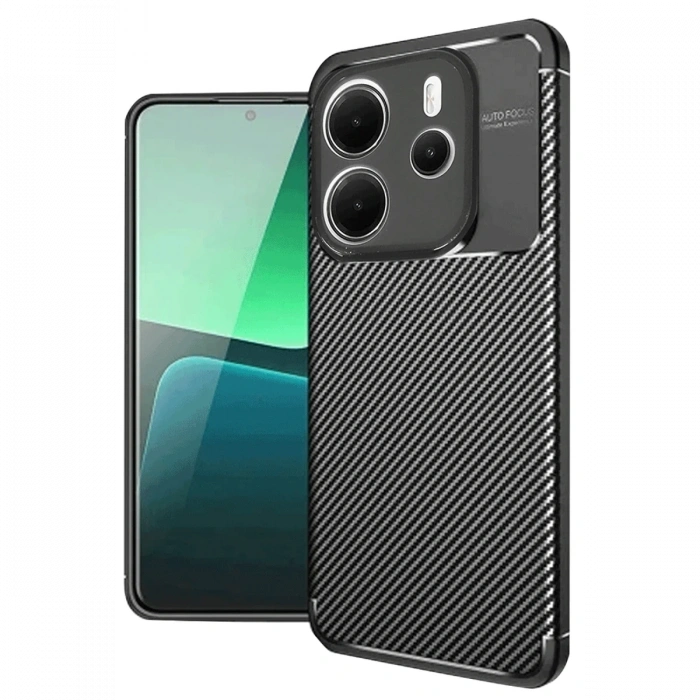 Xiaomi Redmi Note 14 4G Kılıf Auto Focus Karbon Kapak