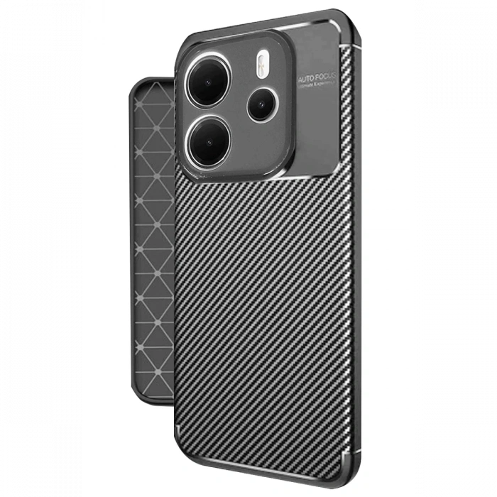 Xiaomi Redmi Note 14 4G Kılıf Auto Focus Karbon Kapak