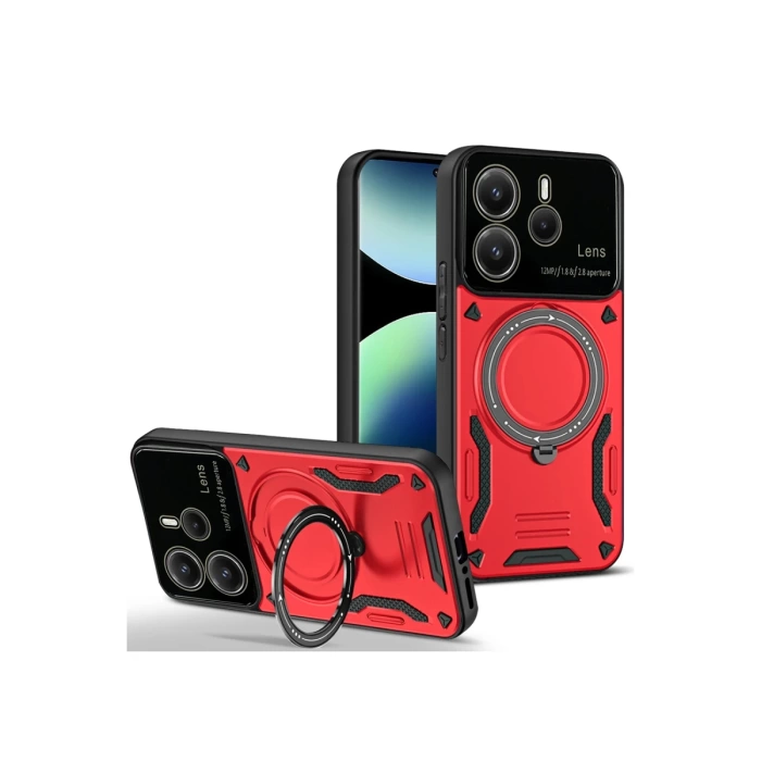 Newface Xiaomi Redmi Note 14 4G Kılıf Joy Lens Standlı Kapak