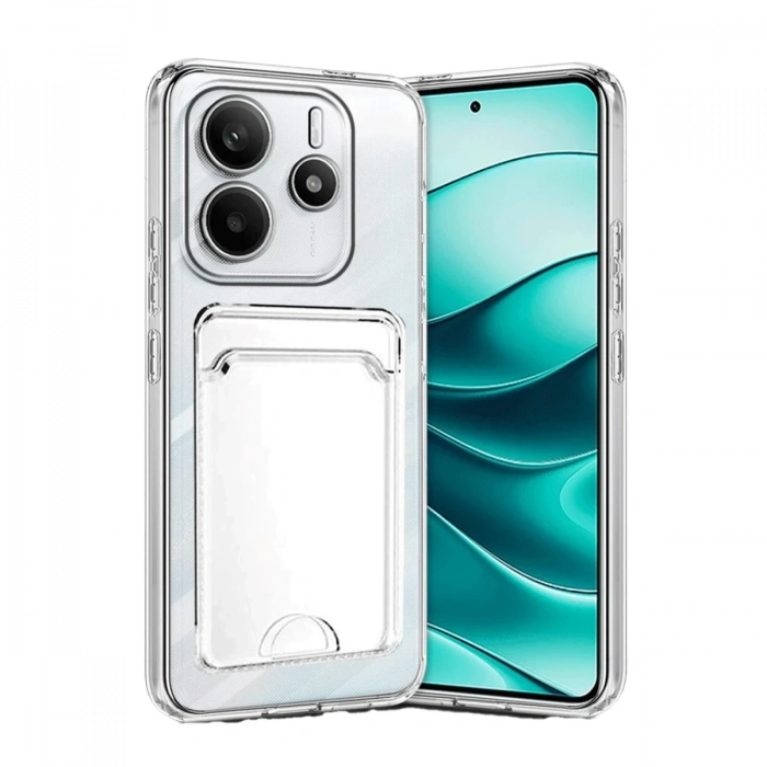 Xiaomi Redmi Note 14 4G Kılıf Kart Şeffaf Silikon - Şeffaf