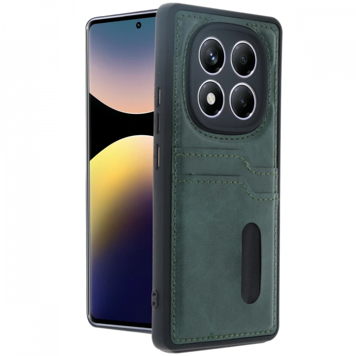 Newface Xiaomi Redmi Note 14 Pro 4G Kılıf Sara Kartvizitli Deri Kılıf