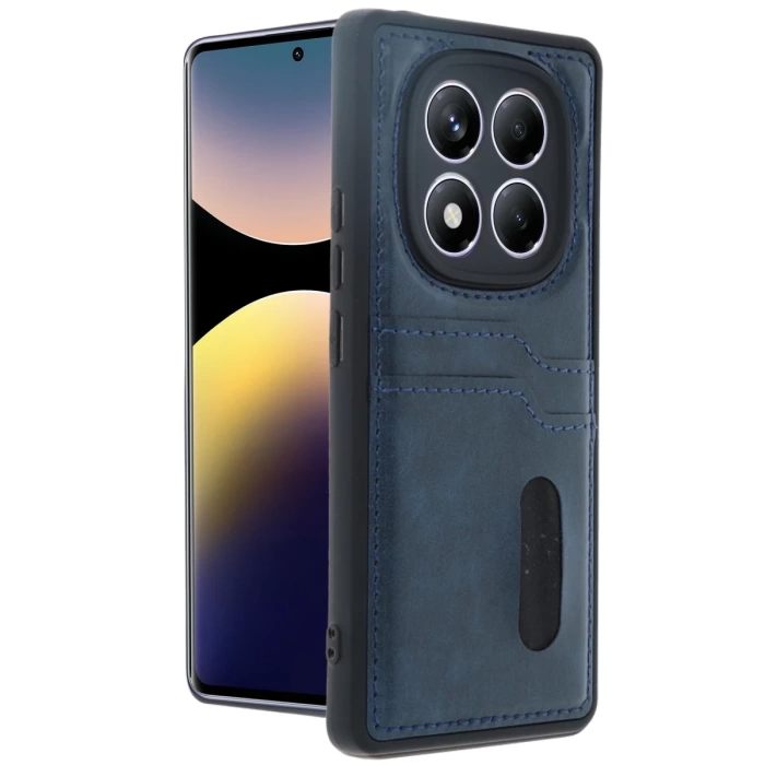 Newface Xiaomi Redmi Note 14 Pro 4G Kılıf Sara Kartvizitli Deri Kılıf