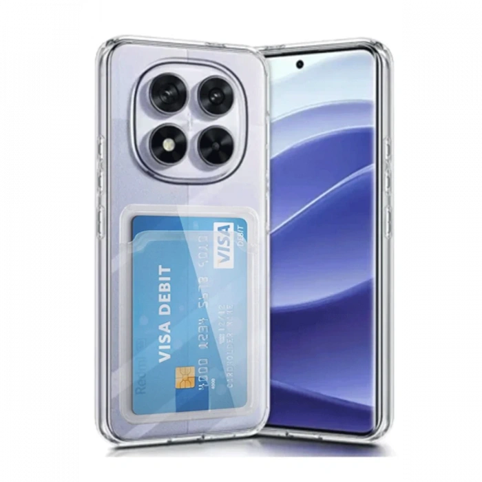 Newface Xiaomi Redmi Note 14 Pro 5G Kılıf Kart Şeffaf Silikon - Şeffaf