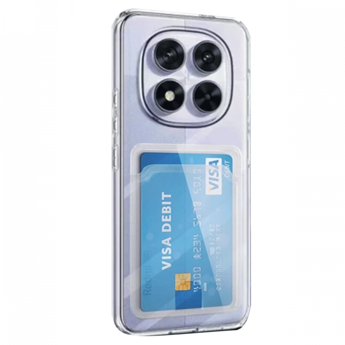 Xiaomi Redmi Note 14 Pro 5G Kılıf Kart Şeffaf Silikon - Şeffaf