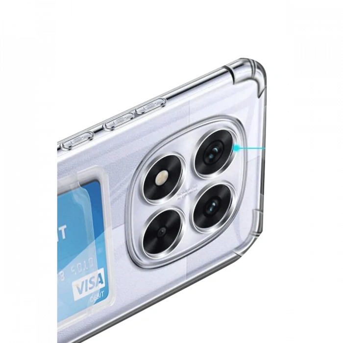 Xiaomi Redmi Note 14 Pro 5G Kılıf Kart Şeffaf Silikon - Şeffaf