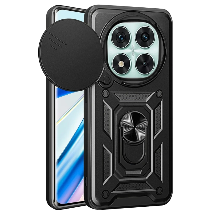 Newface Xiaomi Redmi Note 14 Pro 5G Kılıf Pars Lens Yüzüklü Silikon