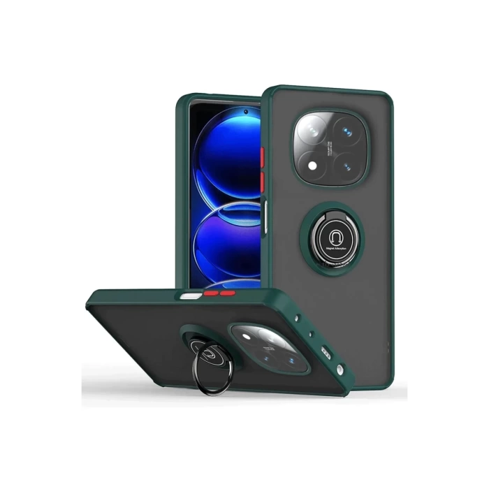 Newface Xiaomi Redmi Note 14 Pro Plus Kılıf Montreal Yüzüklü Silikon Kapak