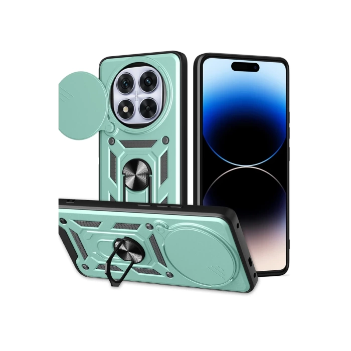 Newface Xiaomi Redmi Note 14 Pro Plus Kılıf Pars Lens Yüzüklü Silikon