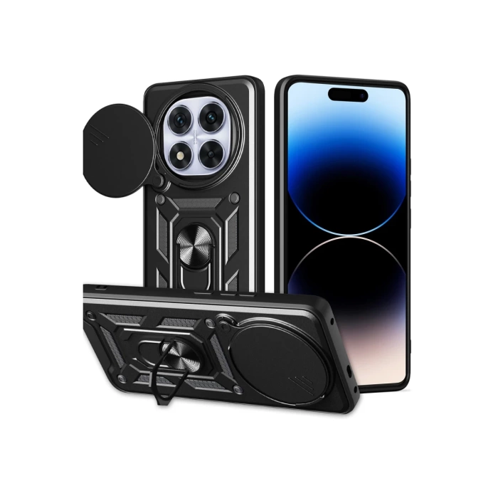 Newface Xiaomi Redmi Note 14 Pro Plus Kılıf Pars Lens Yüzüklü Silikon