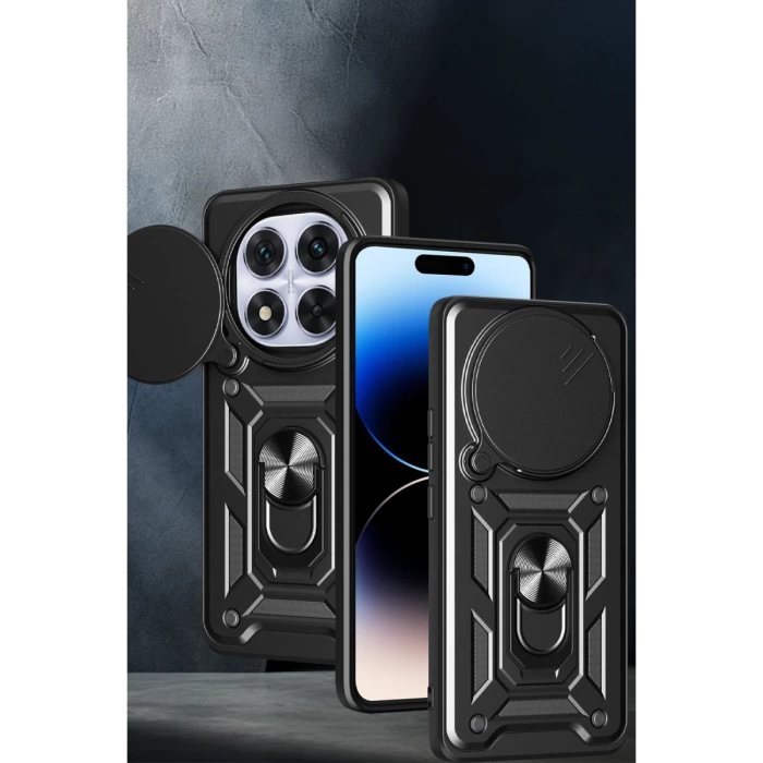 Newface Xiaomi Redmi Note 14 Pro Plus Kılıf Pars Lens Yüzüklü Silikon