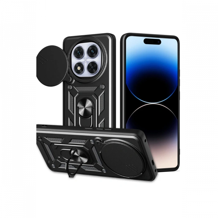 Newface Xiaomi Redmi Note 14 Pro Plus Kılıf Pars Lens Yüzüklü Silikon
