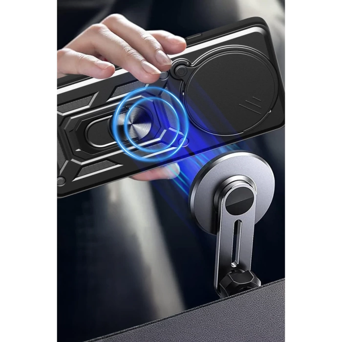 Newface Xiaomi Redmi Note 14 Pro Plus Kılıf Pars Lens Yüzüklü Silikon