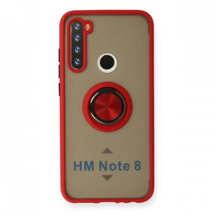 Newface Xiaomi Redmi Note 8 Kılıf Montreal Yüzüklü Silikon Kapak