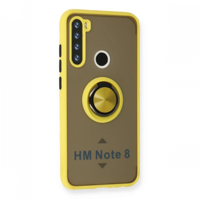 Newface Xiaomi Redmi Note 8 Kılıf Montreal Yüzüklü Silikon Kapak