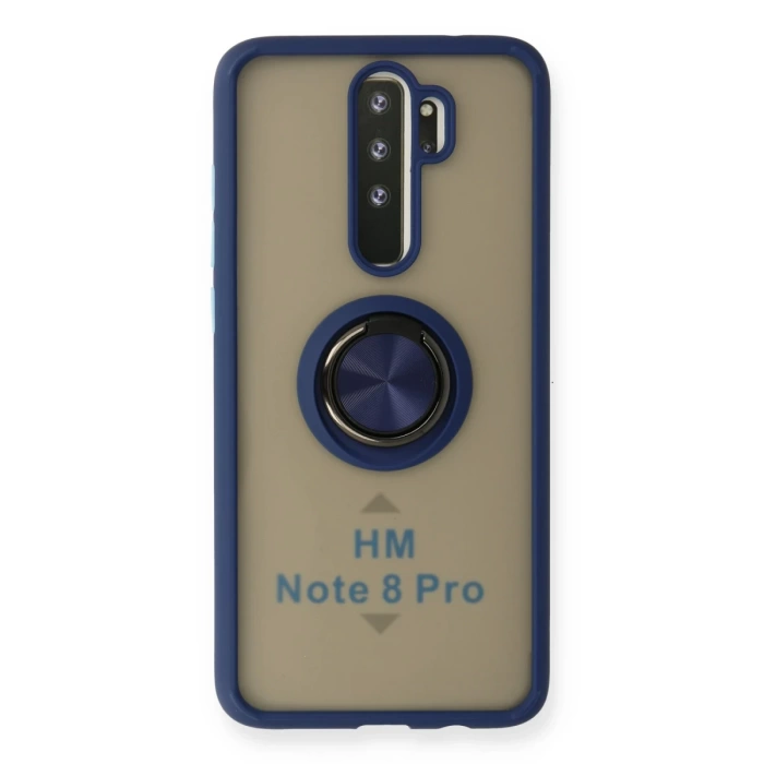 Newface Xiaomi Redmi Note 8 Pro Kılıf Montreal Yüzüklü Silikon Kapak