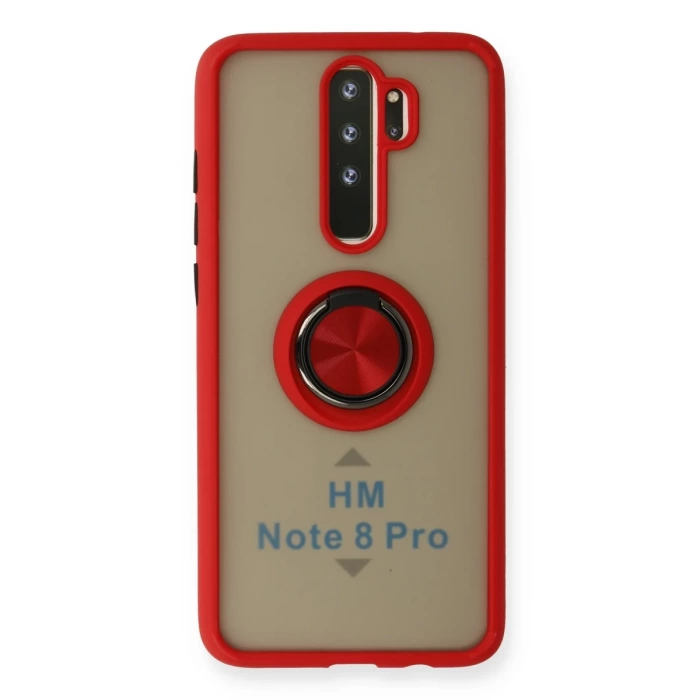 Newface Xiaomi Redmi Note 8 Pro Kılıf Montreal Yüzüklü Silikon Kapak