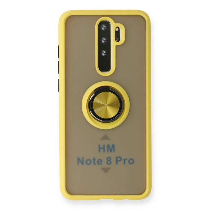Newface Xiaomi Redmi Note 8 Pro Kılıf Montreal Yüzüklü Silikon Kapak