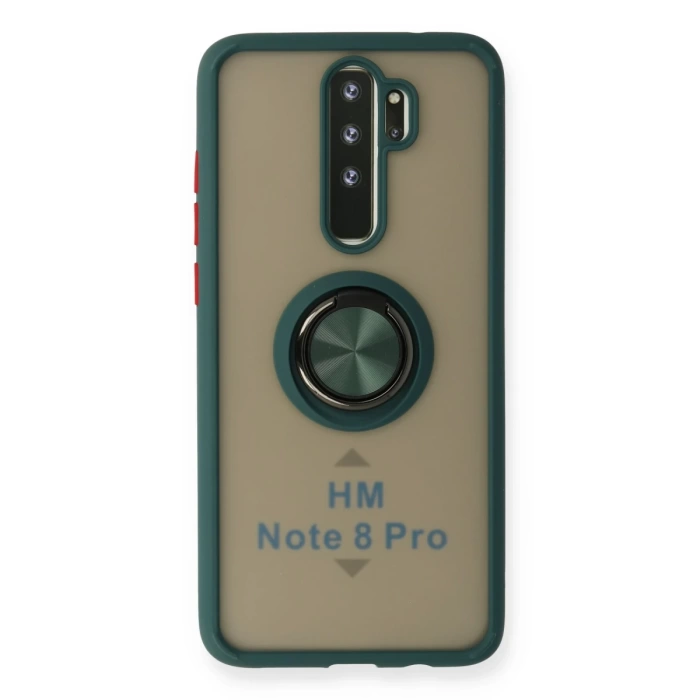Newface Xiaomi Redmi Note 8 Pro Kılıf Montreal Yüzüklü Silikon Kapak