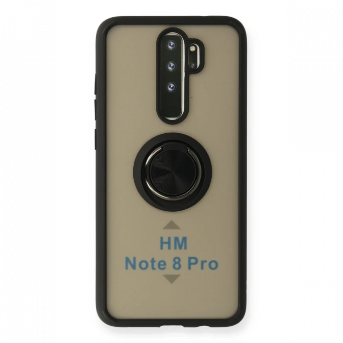 Newface Xiaomi Redmi Note 8 Pro Kılıf Montreal Yüzüklü Silikon Kapak