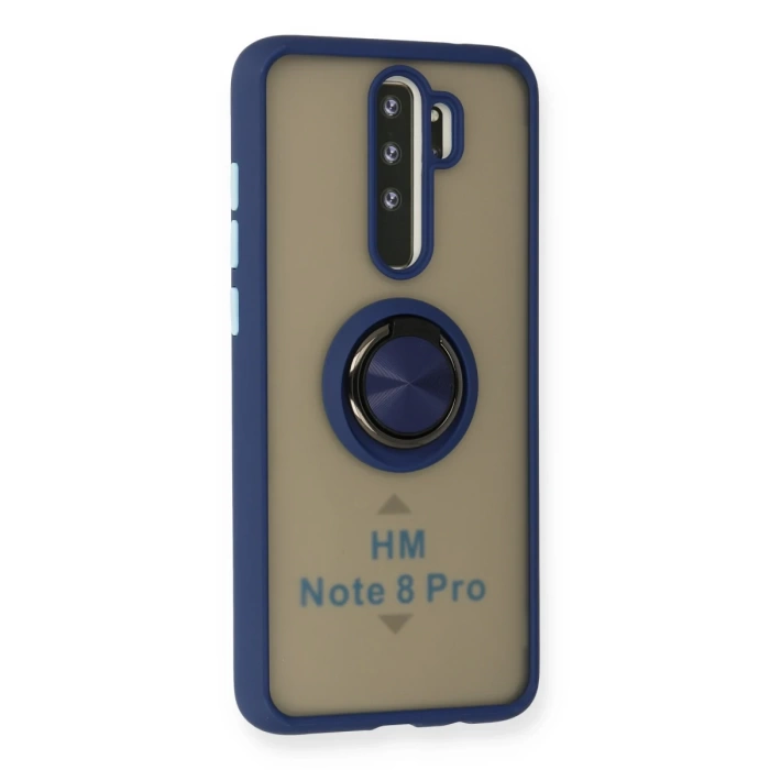 Newface Xiaomi Redmi Note 8 Pro Kılıf Montreal Yüzüklü Silikon Kapak