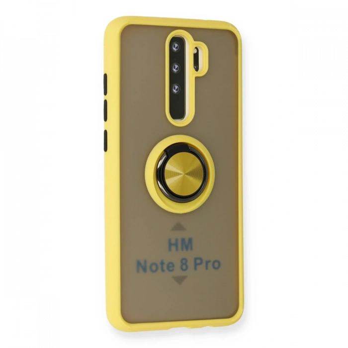 Newface Xiaomi Redmi Note 8 Pro Kılıf Montreal Yüzüklü Silikon Kapak