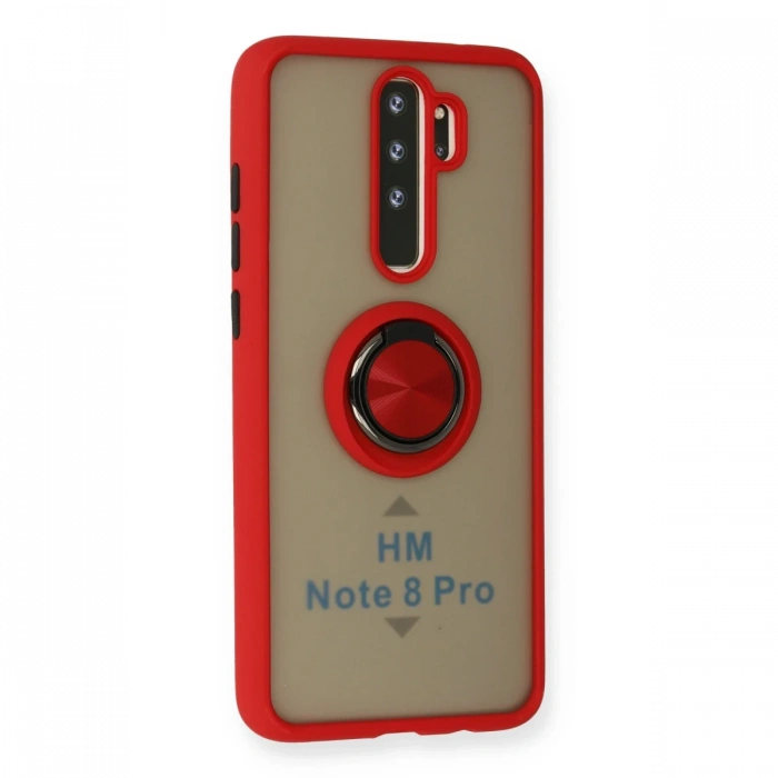 Newface Xiaomi Redmi Note 8 Pro Kılıf Montreal Yüzüklü Silikon Kapak