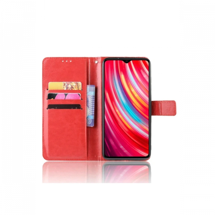 Xiaomi Redmi Note 8 Pro Kılıf Trend S Plus Kapaklı Kılıf - Kırmızı