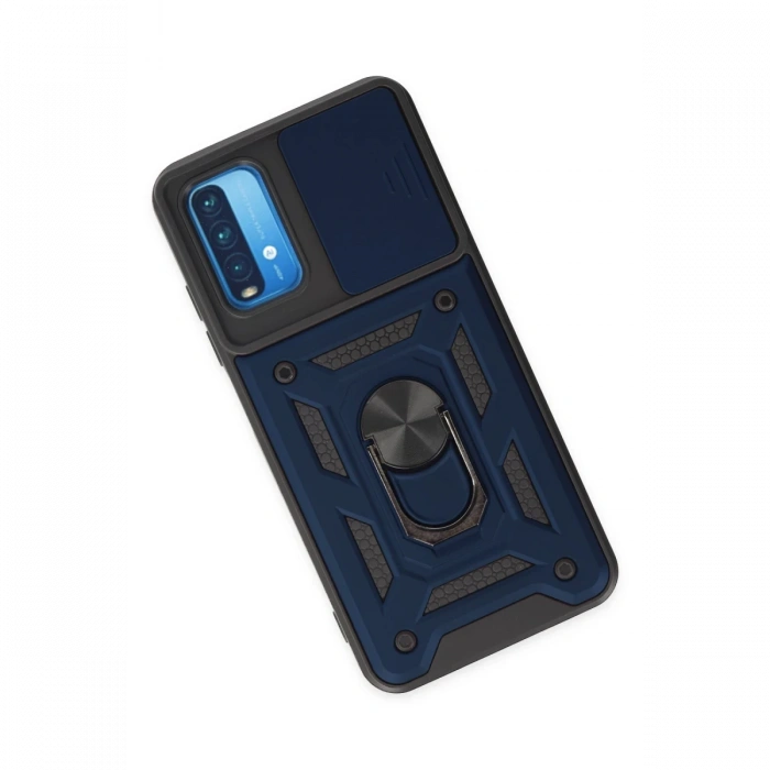 Newface Xiaomi Redmi Note 9 4G Kılıf Pars Lens Yüzüklü Silikon
