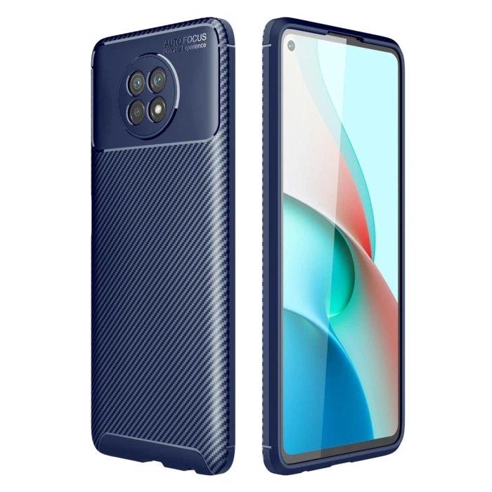 Newface Xiaomi Redmi Note 9 5G Kılıf Auto Focus Karbon Kapak