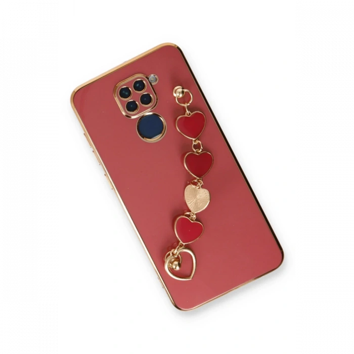 Newface Xiaomi Redmi Note 9 Kılıf Esila Silikon - Kırmızı