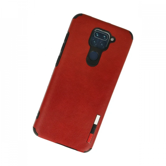 Newface Xiaomi Redmi Note 9 Kılıf Loop Deri Silikon - Kırmızı