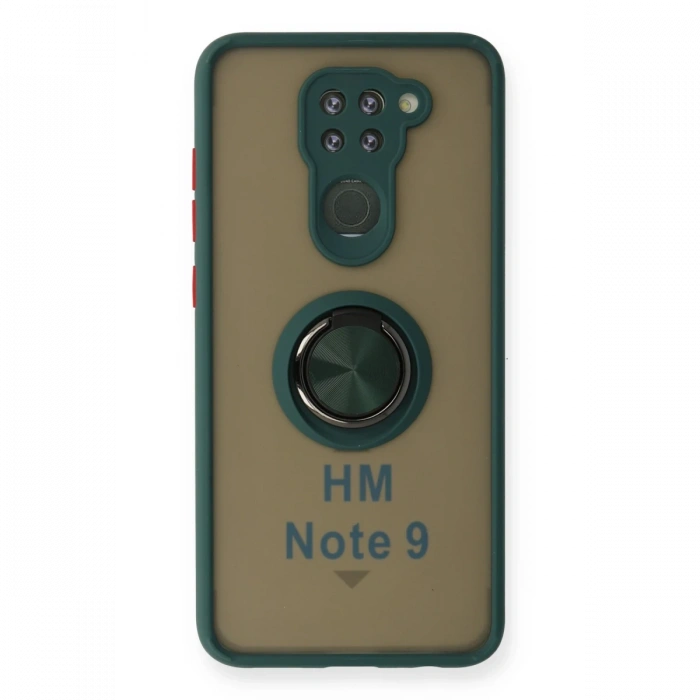 Newface Xiaomi Redmi Note 9 Kılıf Montreal Yüzüklü Silikon Kapak
