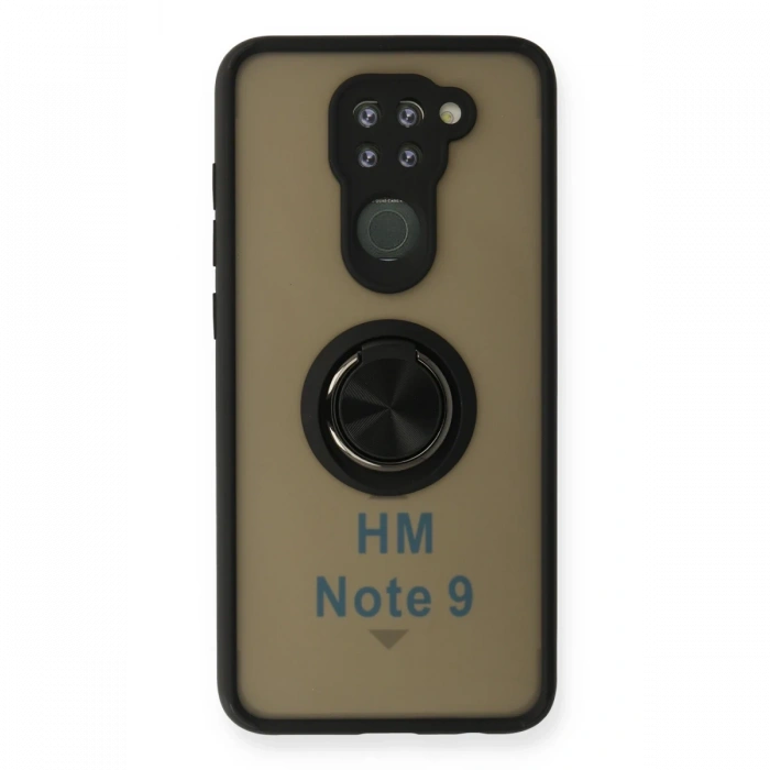 Newface Xiaomi Redmi Note 9 Kılıf Montreal Yüzüklü Silikon Kapak