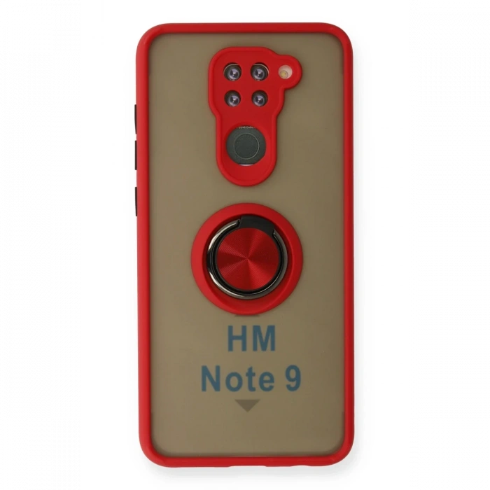 Newface Xiaomi Redmi Note 9 Kılıf Montreal Yüzüklü Silikon Kapak