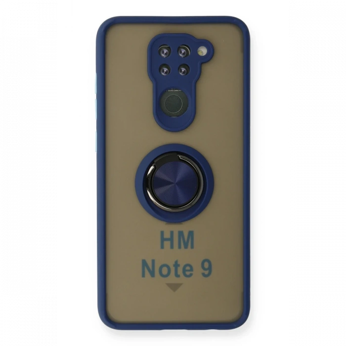 Newface Xiaomi Redmi Note 9 Kılıf Montreal Yüzüklü Silikon Kapak