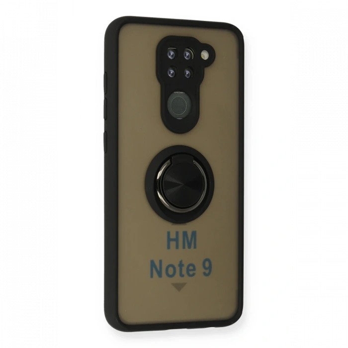 Newface Xiaomi Redmi Note 9 Kılıf Montreal Yüzüklü Silikon Kapak