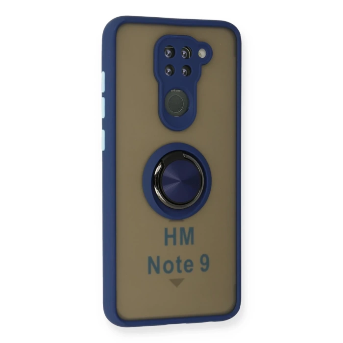 Newface Xiaomi Redmi Note 9 Kılıf Montreal Yüzüklü Silikon Kapak