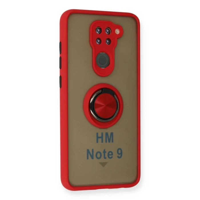 Newface Xiaomi Redmi Note 9 Kılıf Montreal Yüzüklü Silikon Kapak
