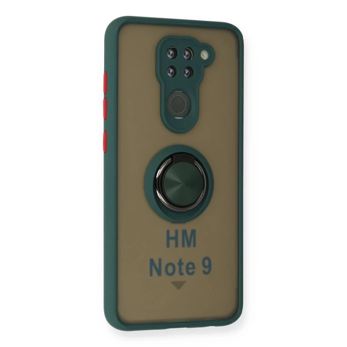 Newface Xiaomi Redmi Note 9 Kılıf Montreal Yüzüklü Silikon Kapak