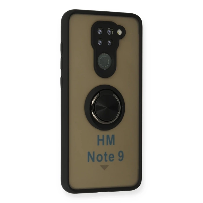 Newface Xiaomi Redmi Note 9 Kılıf Montreal Yüzüklü Silikon Kapak