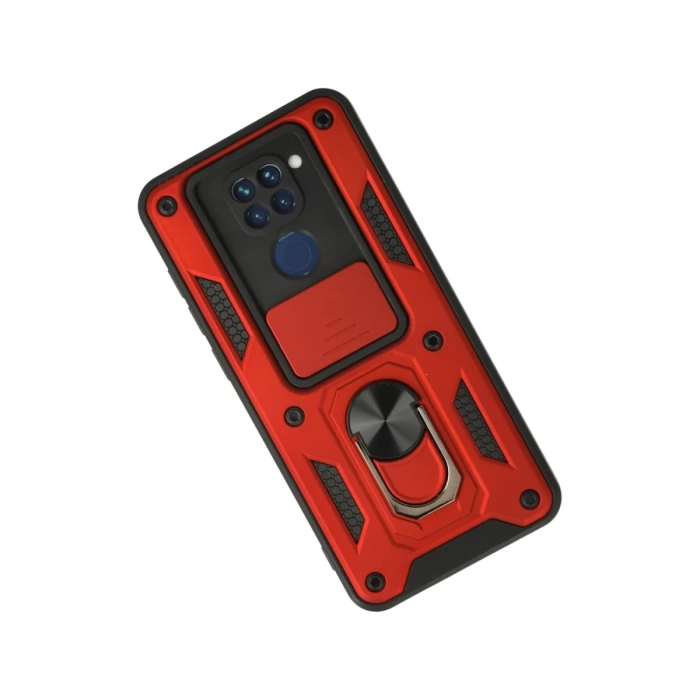 Newface Xiaomi Redmi Note 9 Kılıf Pars Lens Yüzüklü Silikon