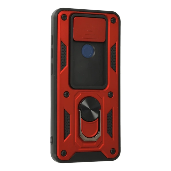 Newface Xiaomi Redmi Note 9 Kılıf Pars Lens Yüzüklü Silikon