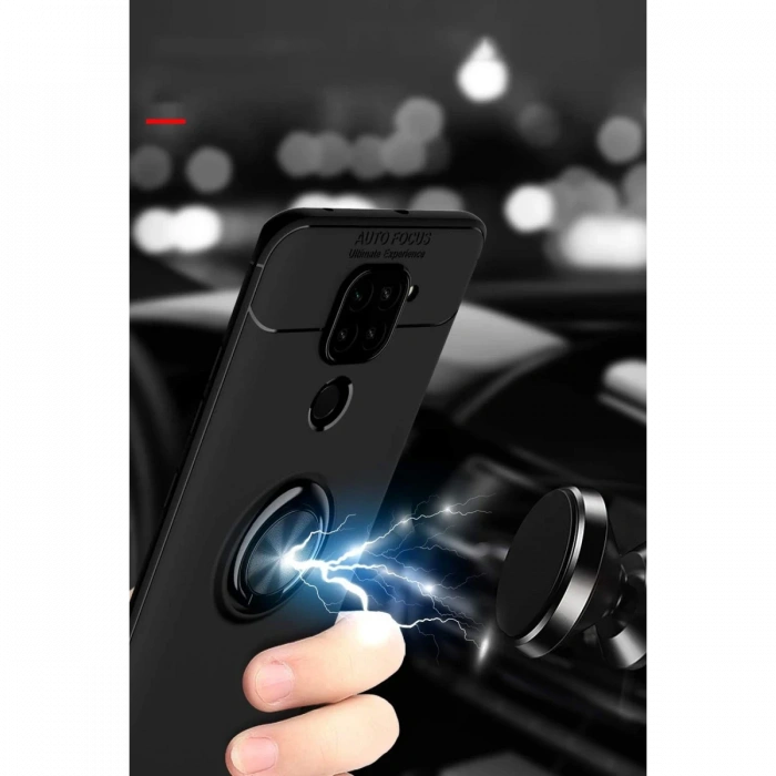 Newface Xiaomi Redmi Note 9 Kılıf Range Yüzüklü Silikon
