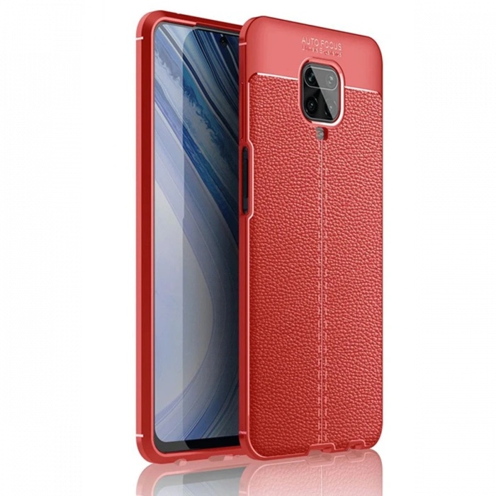 Newface Xiaomi Redmi Note 9 Pro Kılıf Auto Focus Kapak - Kırmızı