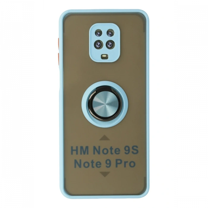 Newface Xiaomi Redmi Note 9 Pro Kılıf Montreal Yüzüklü Silikon Kapak