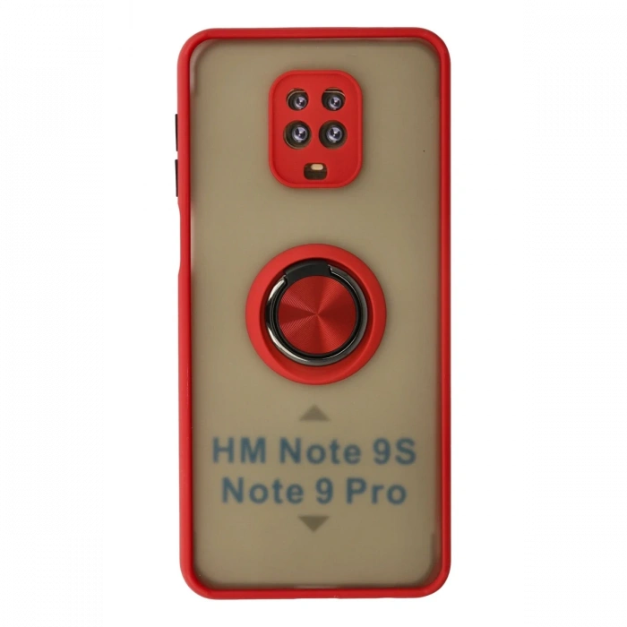 Newface Xiaomi Redmi Note 9 Pro Kılıf Montreal Yüzüklü Silikon Kapak