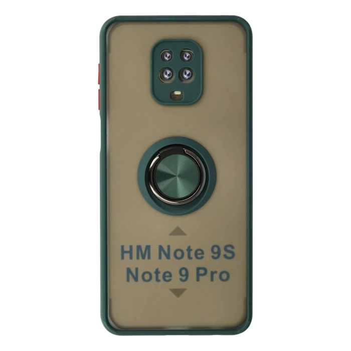 Newface Xiaomi Redmi Note 9 Pro Kılıf Montreal Yüzüklü Silikon Kapak